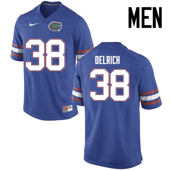 NCAA Florida Gators Nick Oelrich Men's #38 Nike Blue Stitched Authentic College Football Jersey YFK6864XW